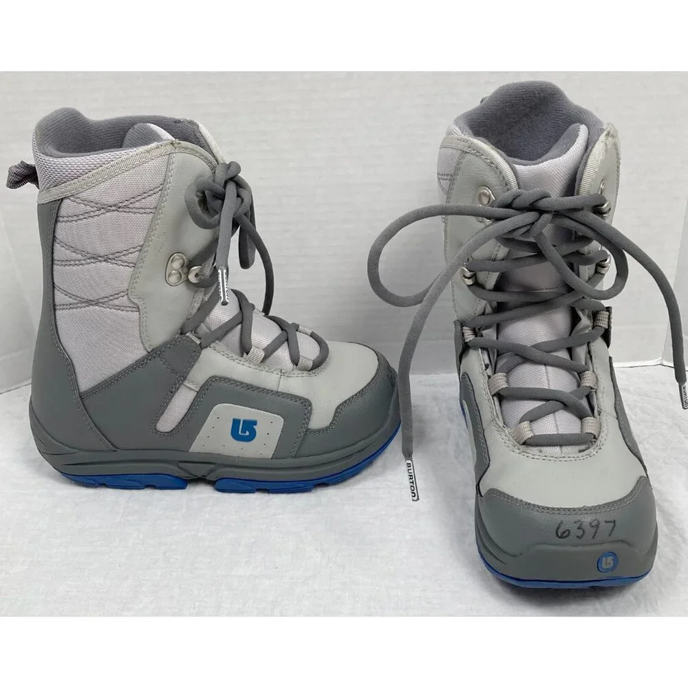 Brand New Burton Kids Moto Snowboard Boots!  5  Gray  Traditional Lace Up